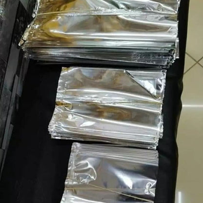 Silver Aluminium Mylar Foil Storage Bags-100pc