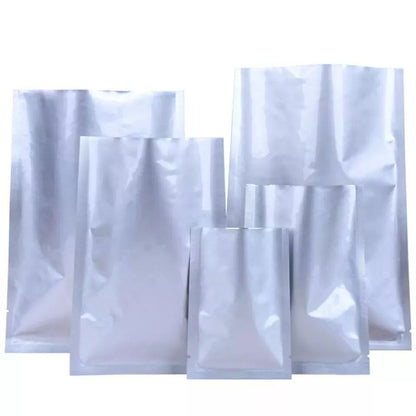 Silver Aluminium Mylar Foil Storage Bags-100pc