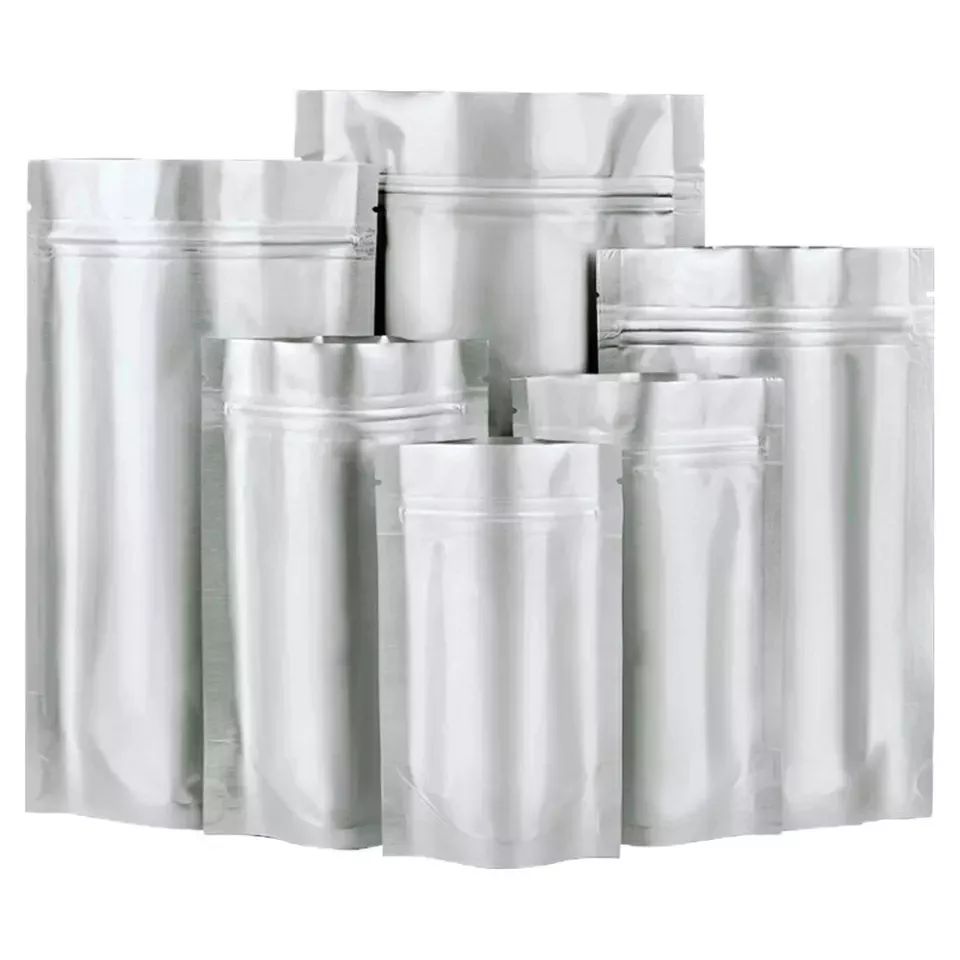 Silver Aluminium Mylar Foil Storage Bags-100pc
