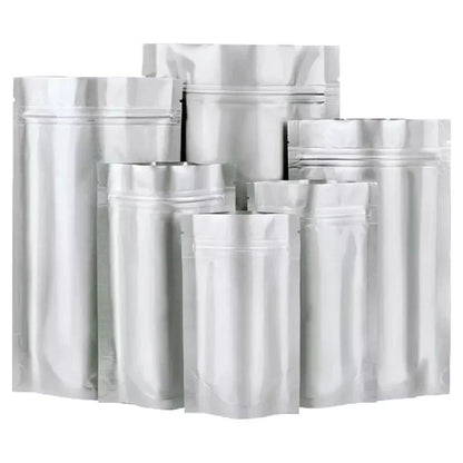 Silver Aluminium Mylar Foil Storage Bags-100pc