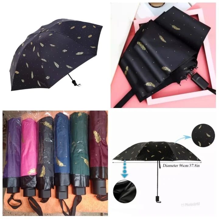 Classy Elegant feather print handbag umbrella
