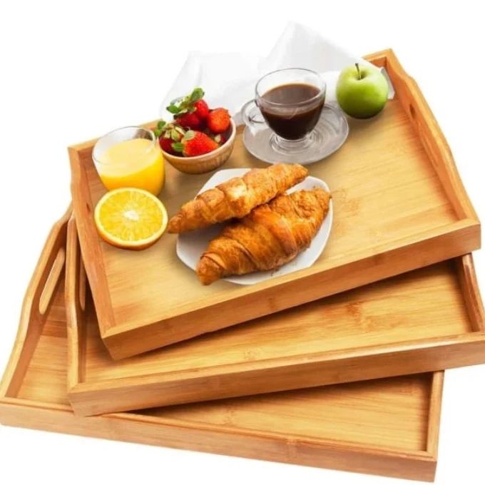 Multifunctional Bamboo Serving Trays 3pc