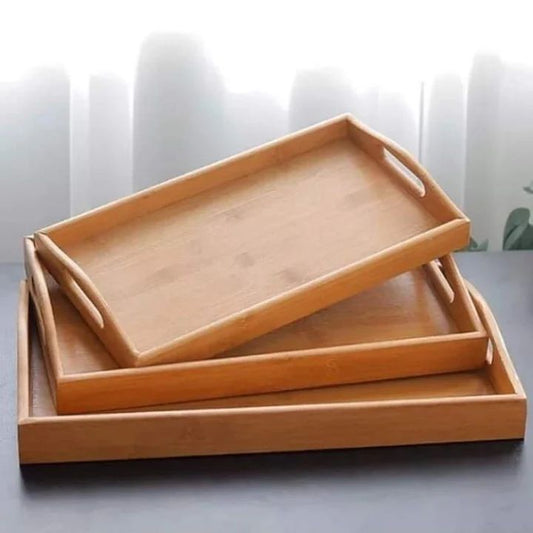 Multifunctional Bamboo Serving Trays 3pc