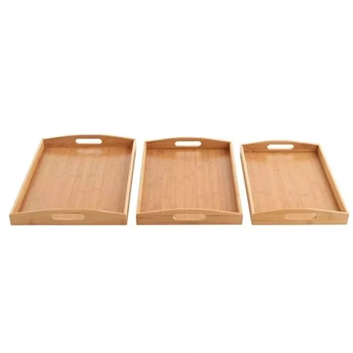 Multifunctional Bamboo Serving Trays 3pc