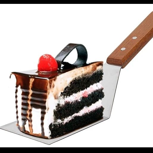 Wooden Handle Rectangle Cake Scoop