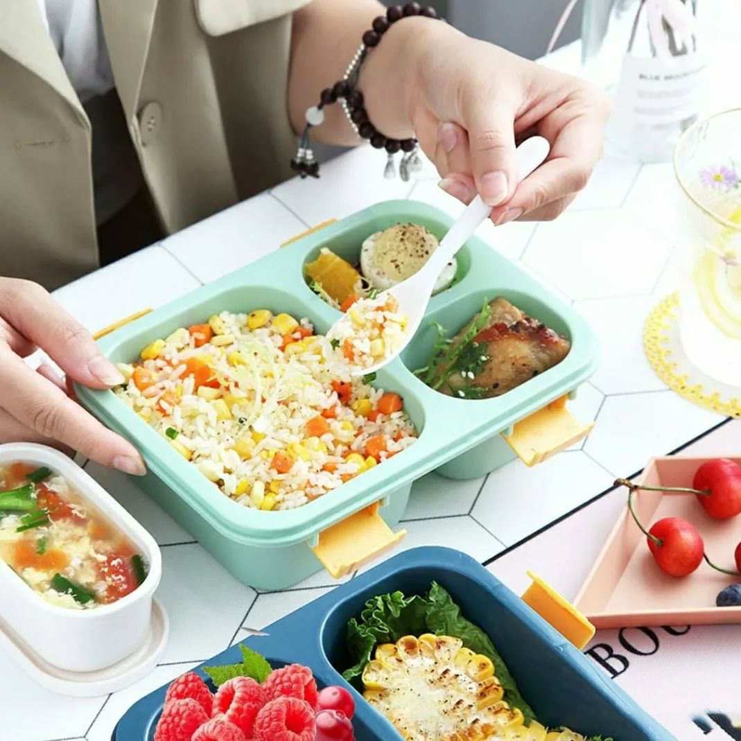 Three Grid Lunch Box