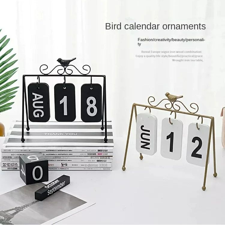Simple Iron Year Desk Calendar