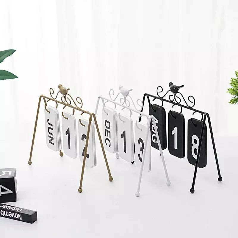 Simple Iron Year Desk Calendar