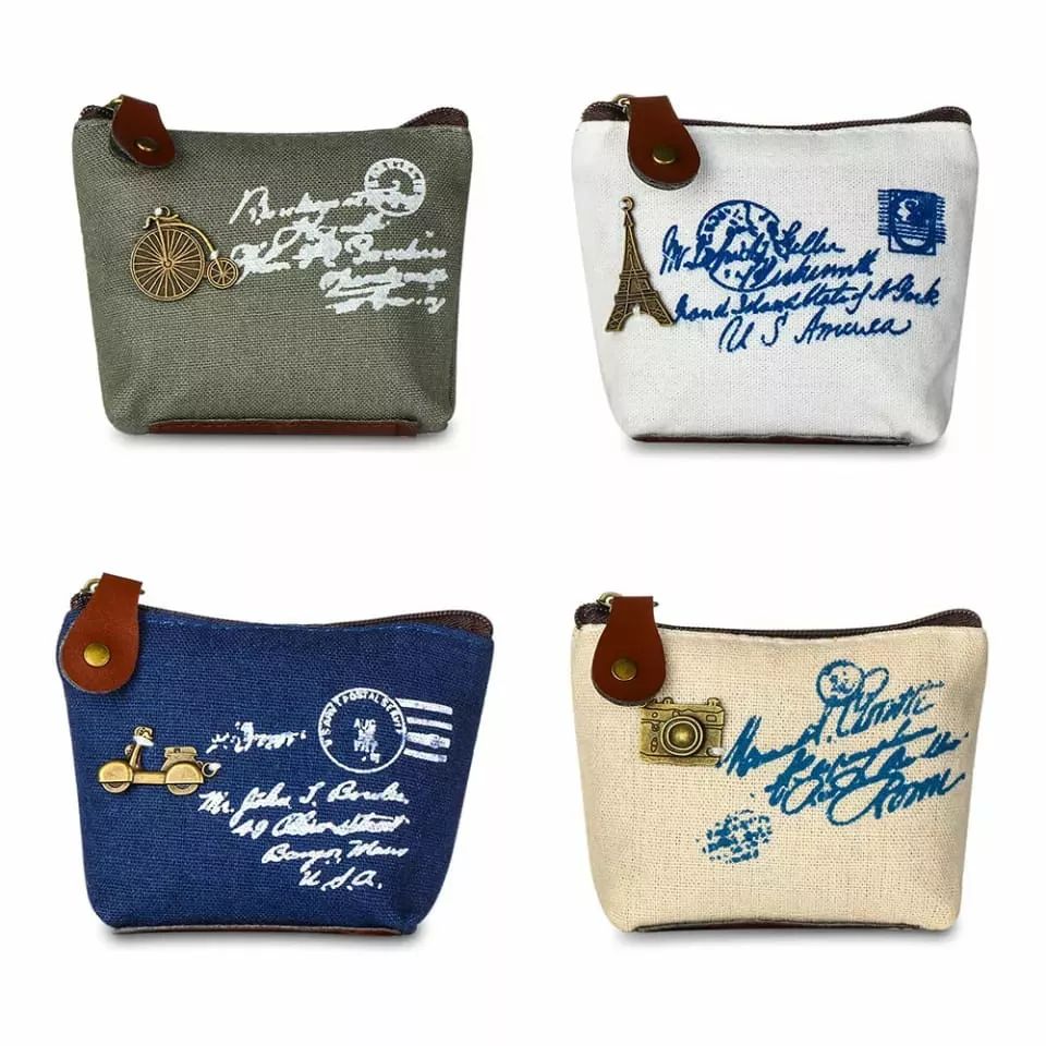 Retro Canvas Coin Purse