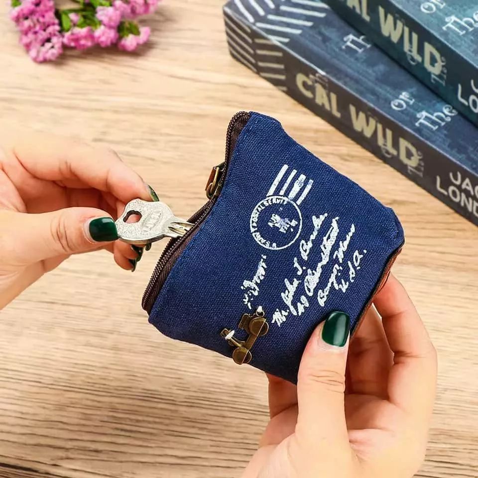 Retro Canvas Coin Purse