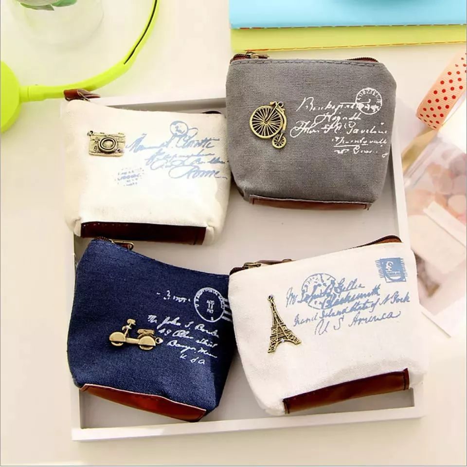 Retro Canvas Coin Purse