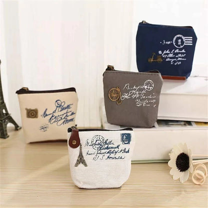 Retro Canvas Coin Purse