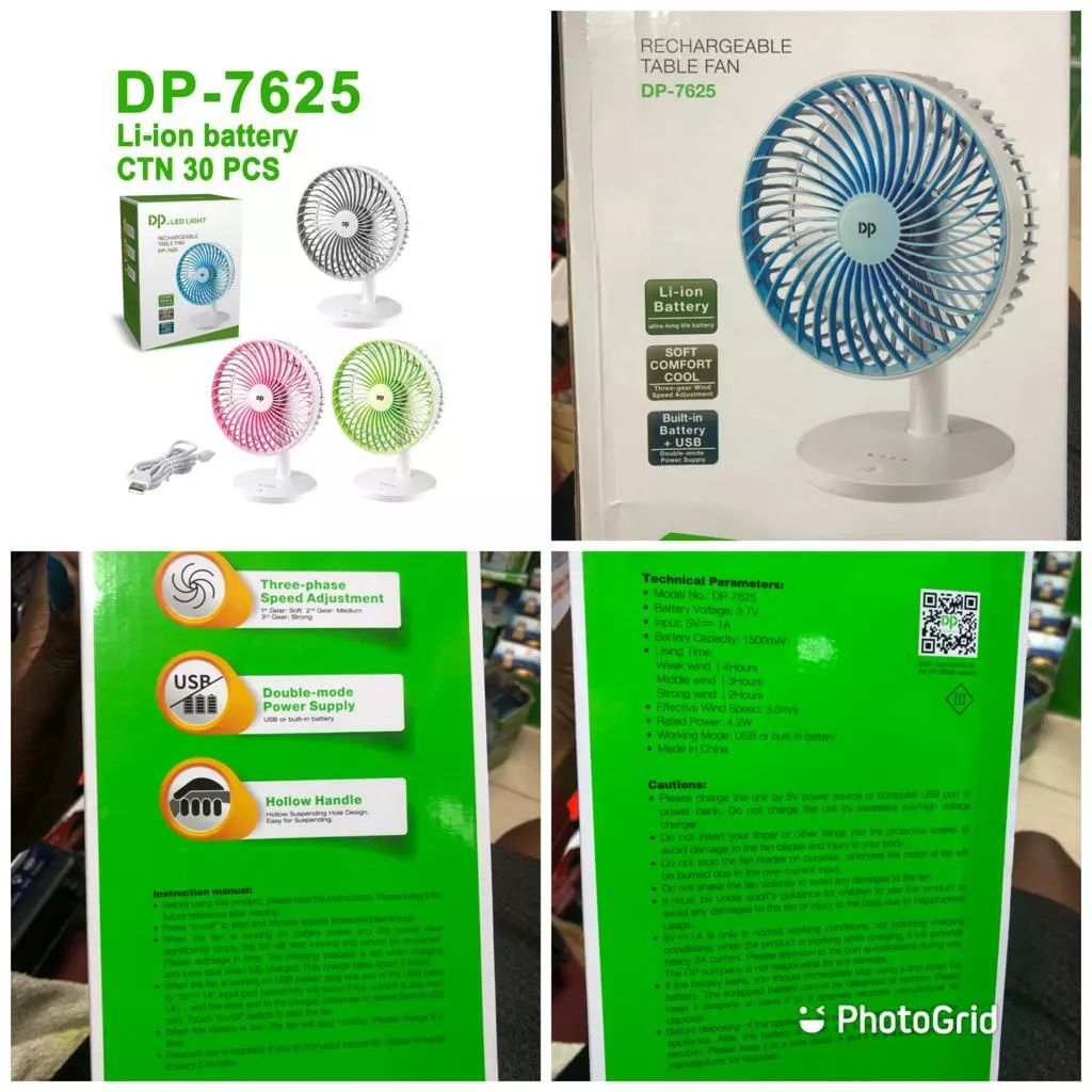 Desktop fan