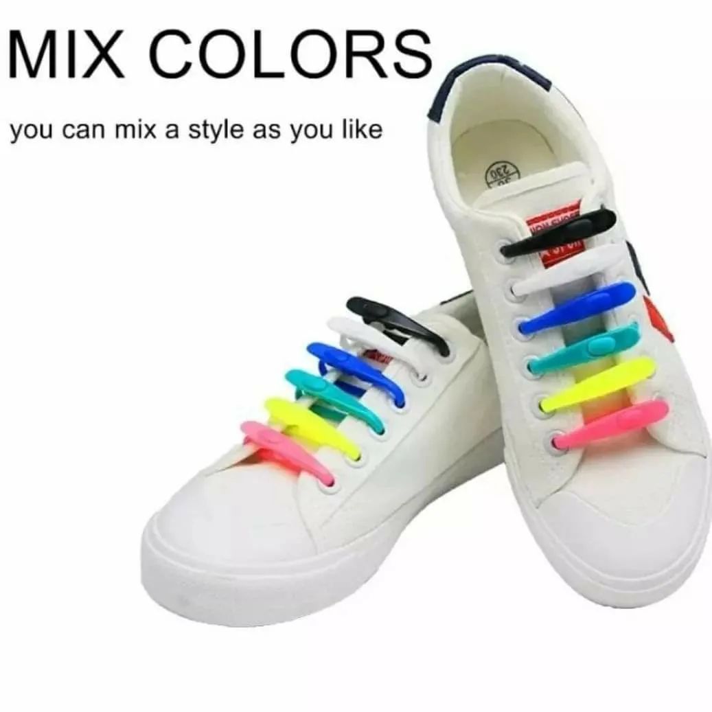 12Pcs Silicone Shoelaces