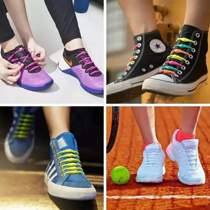 12Pcs Silicone Shoelaces