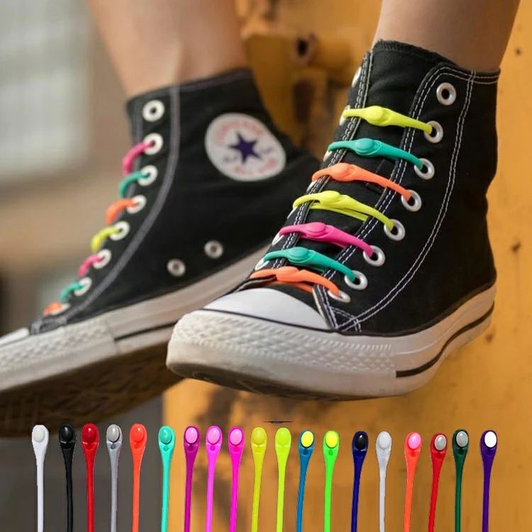 12Pcs Silicone Shoelaces
