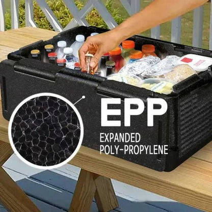 Foldable insulated car cooler box