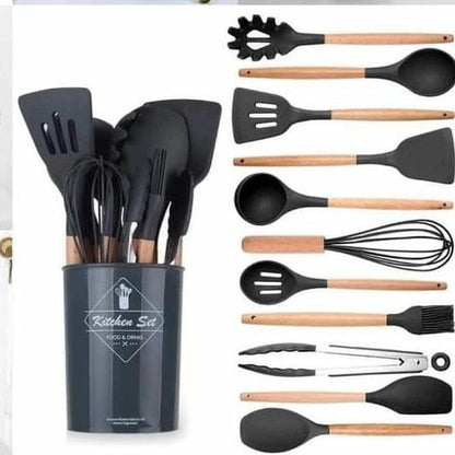 12Pc Nonstick Silicon Kitchen Utensil Set