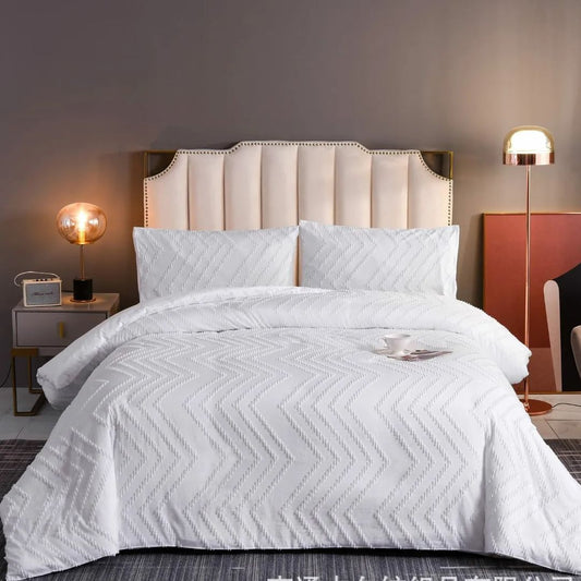 6*7 Tufted Wave Duvet Cover Set with 2 Cases