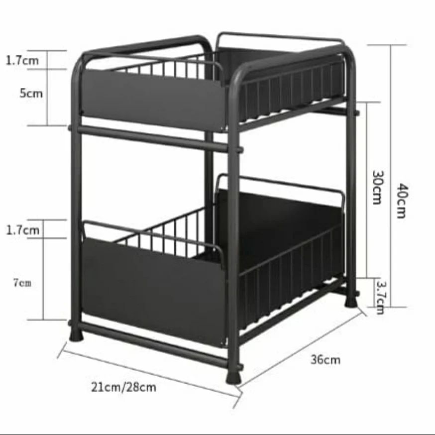 2 Layer Rust Free Metallic Organizer