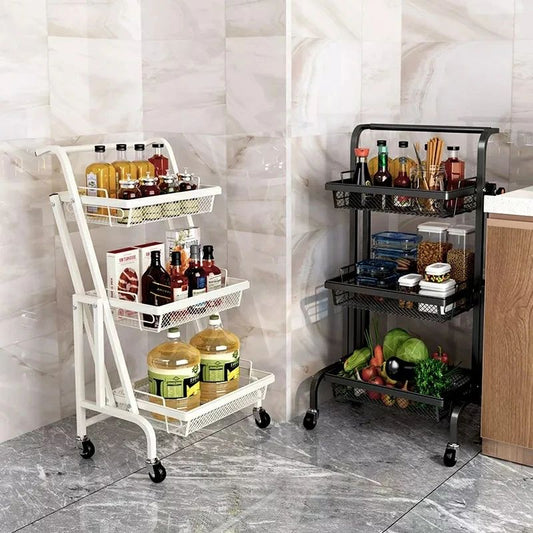 Foldable Metallic Kitchen Rack