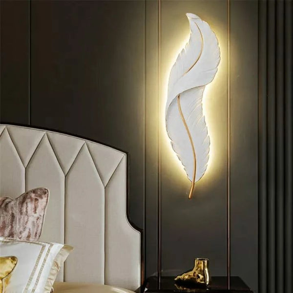 Feather Silhouette LED Wall Lamp