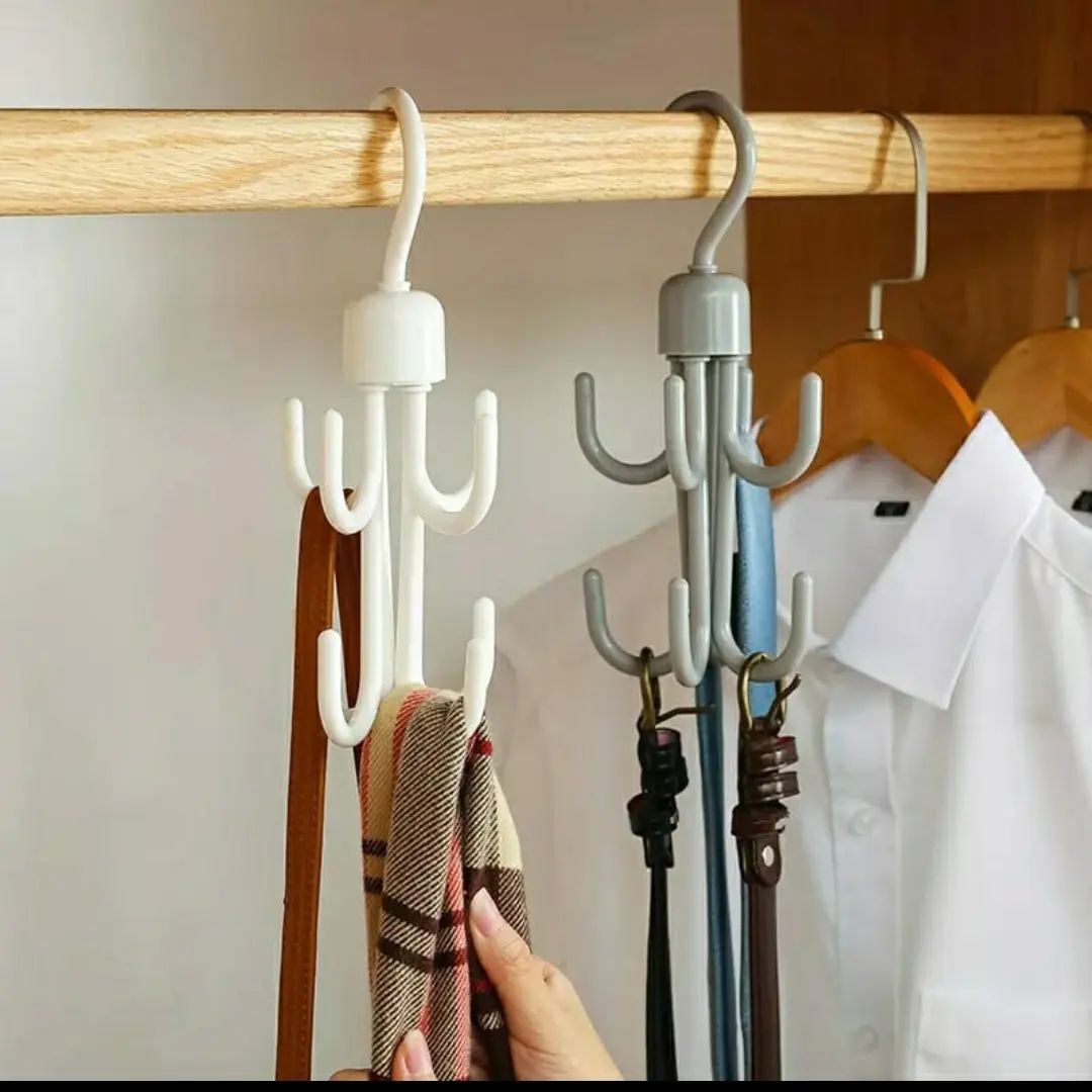 Rotatable 8-Claw Clothes/Scarf/Tie/Bag Hanger