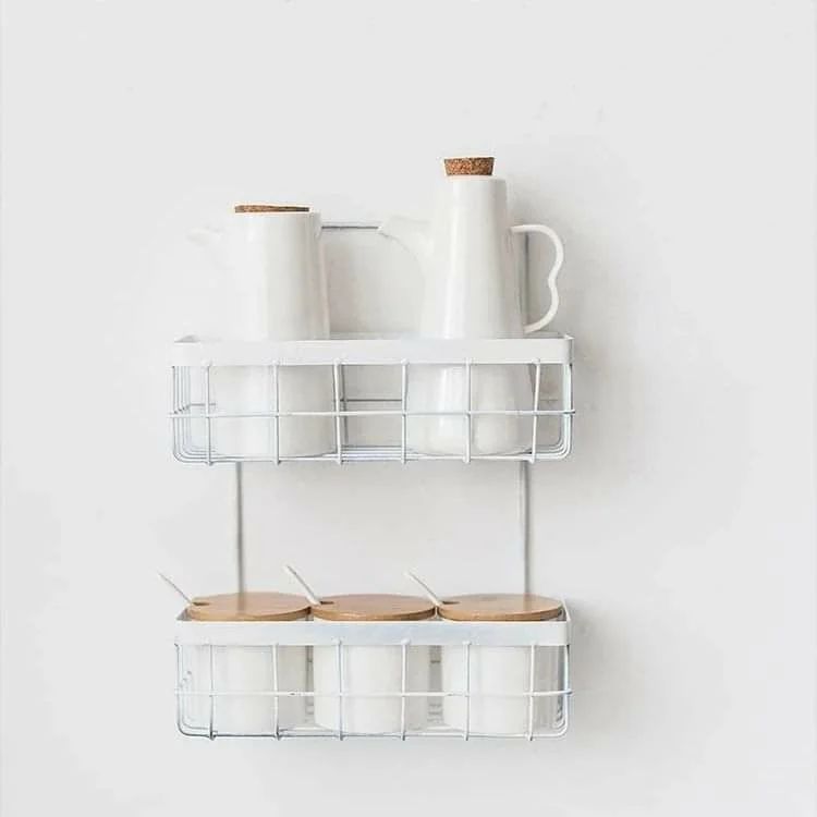 Multifunctional Wall Mounted Iron Storage Rack