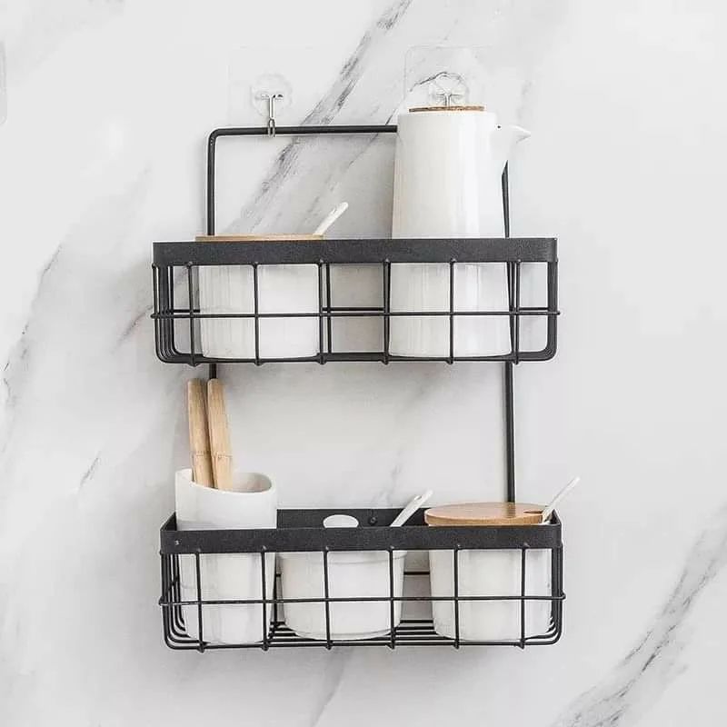 Multifunctional Wall Mounted Iron Storage Rack