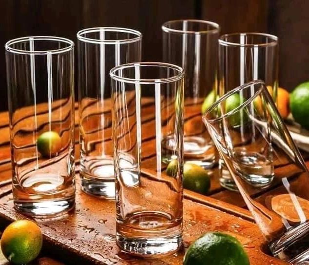 6 Long Highball Glasses