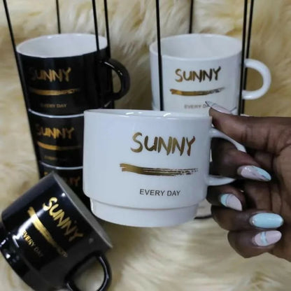 4 Mugs & Cup Holder