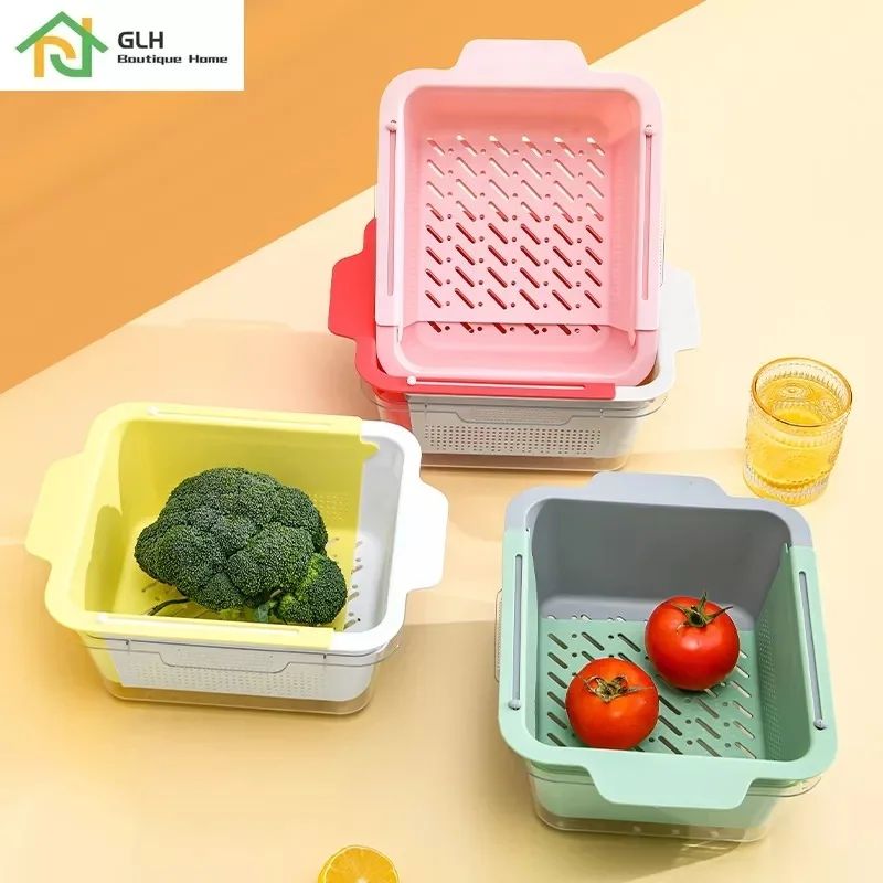 Retractable Vegetable Drain Wash Basin