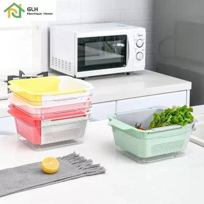 Retractable Vegetable Drain Wash Basin