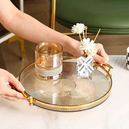 Acrylic Modern Gold Handle Trays