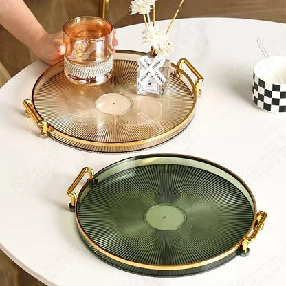 Acrylic Modern Gold Handle Trays