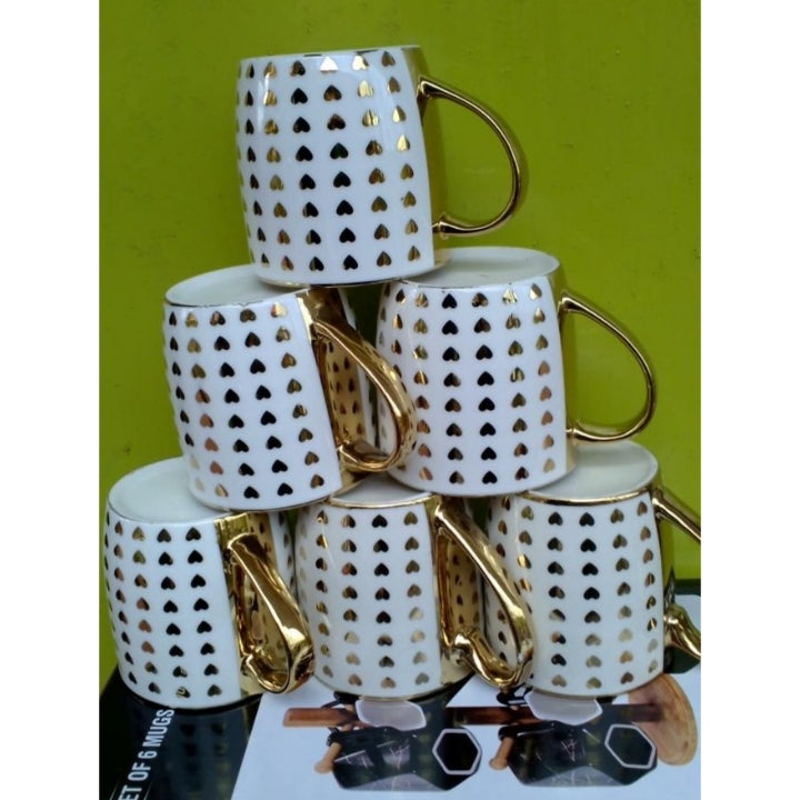 6Pcs Classy Golden Cups